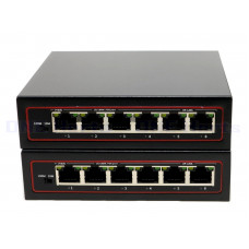 OHZ-POE-4 百兆4口+2百兆網路電源轉換器 百兆4口POE+2百兆網口POE交換機 (內置電源) 監控專用網線智慧交換器poe 供電交換式集線器 網路交換機